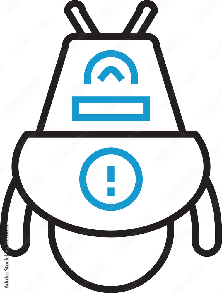 Obraz premium robot character icon illustration