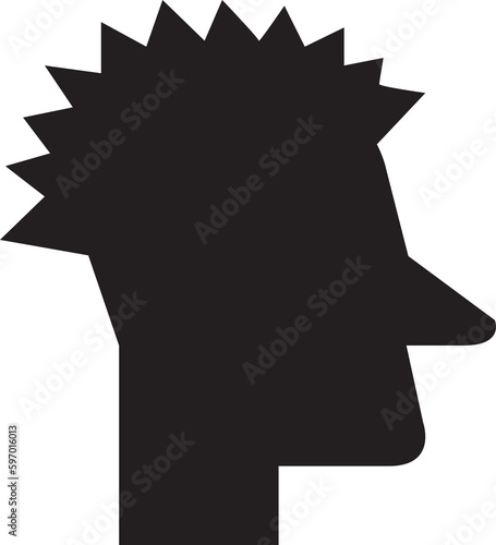 silhouette human head avatar
