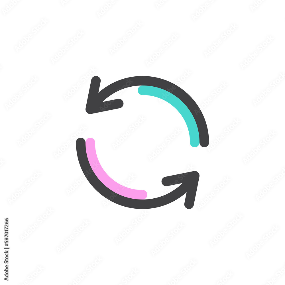 Repeat button filled outline icon Repeat button filled outline icon