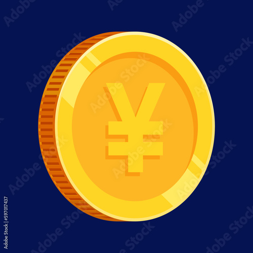 Yen Coin Gold Japan Money Vector