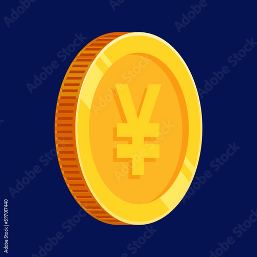 Yen Coin Gold Japan Money Vector