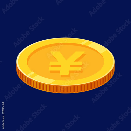 Yen Coin Gold Japan Money Vector