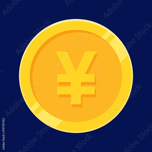 Yen Coin Gold Japan Money Vector