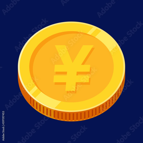 Yen Coin Gold Japan Money Vector