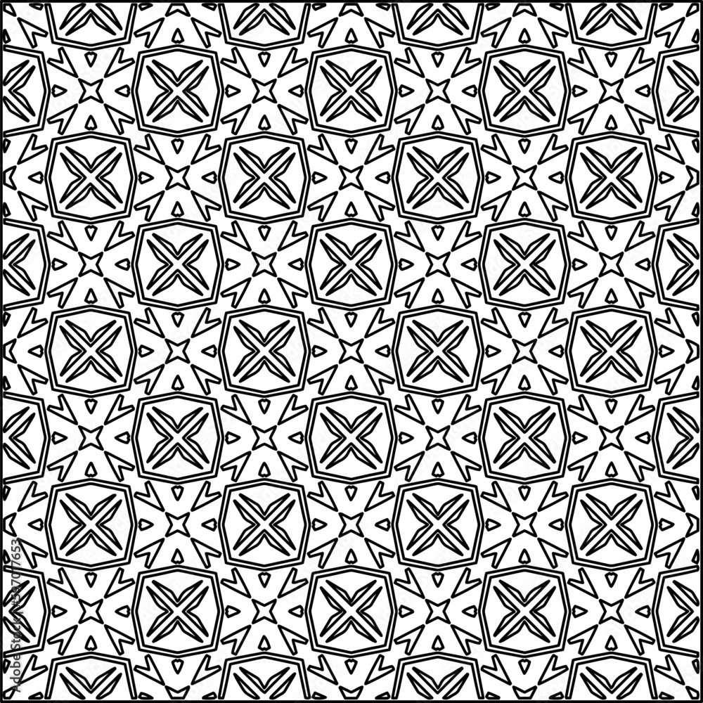 Seamless pattern. Modern stylish texture. Composition from regularly repeating geometrical element. Black and white pattern for web page, textures, card, poster, fabric, textile. Seamless pattern. Modern stylish texture. Composition from regularly repeating geometrical element. Black and white pattern for web page, textures, card, poster, fabric, textile.
