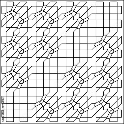  Seamless pattern. Modern stylish texture. Composition from regularly repeating geometrical element. Black and white pattern for web page, textures, card, poster, fabric, textile.