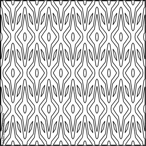  Seamless pattern. Modern stylish texture. Composition from regularly repeating geometrical element. Black and white pattern for web page, textures, card, poster, fabric, textile.