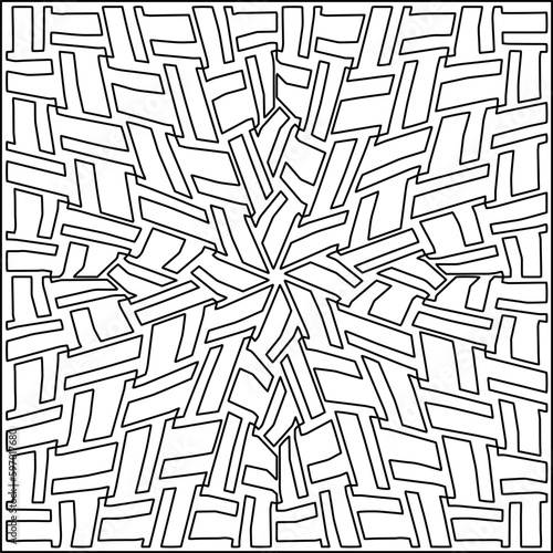  Seamless pattern. Modern stylish texture. Composition from regularly repeating geometrical element. Black and white pattern for web page, textures, card, poster, fabric, textile.