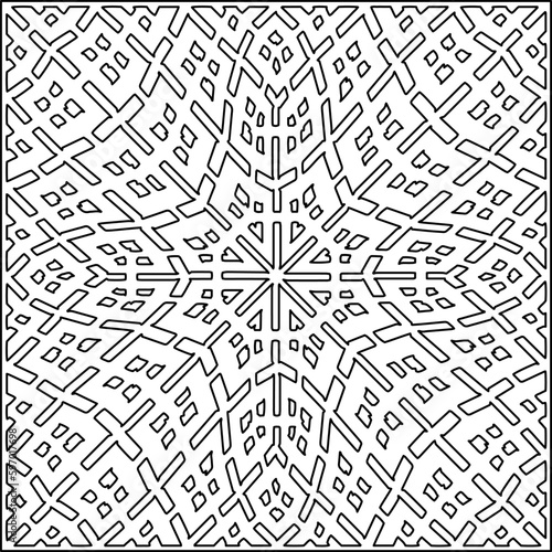  Seamless pattern. Modern stylish texture. Composition from regularly repeating geometrical element. Black and white pattern for web page, textures, card, poster, fabric, textile.