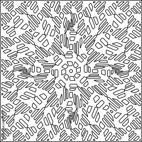  Seamless pattern. Modern stylish texture. Composition from regularly repeating geometrical element. Black and white pattern for web page, textures, card, poster, fabric, textile.