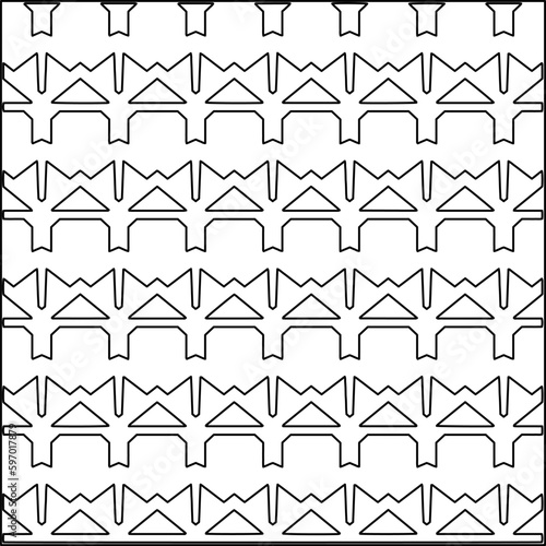  Seamless pattern. Modern stylish texture. Composition from regularly repeating geometrical element. Black and white pattern for web page, textures, card, poster, fabric, textile.