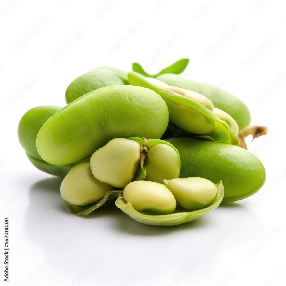 custom made wallpaper toronto digitalFava Bean Broad Bean Isolated on White. Generative AI