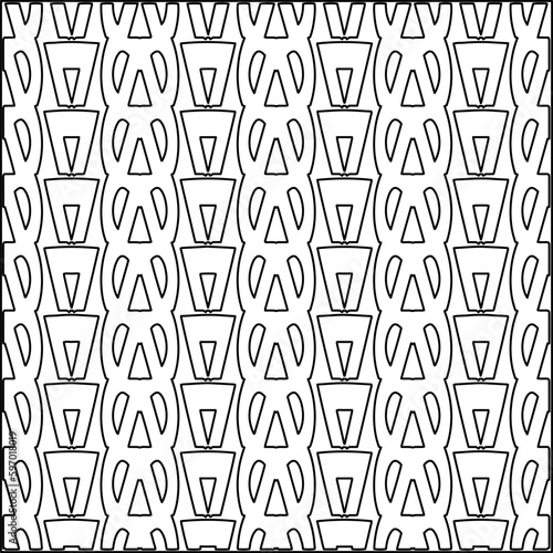  Seamless pattern. Modern stylish texture. Composition from regularly repeating geometrical element. Black and white pattern for web page, textures, card, poster, fabric, textile.