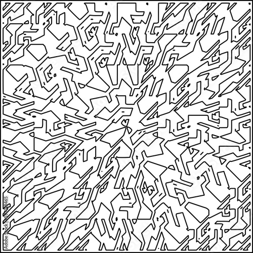  Seamless pattern. Modern stylish texture. Composition from regularly repeating geometrical element. Black and white pattern for web page, textures, card, poster, fabric, textile.