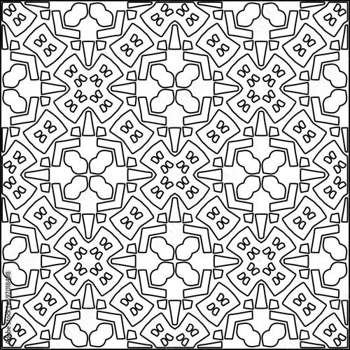  Seamless pattern. Modern stylish texture. Composition from regularly repeating geometrical element. Black and white pattern for web page, textures, card, poster, fabric, textile.