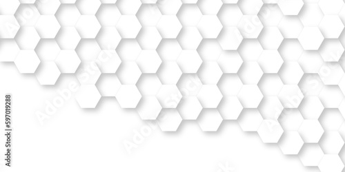Abstract 3d background with hexagons backdop backgruond. Abstract background with hexagons. Hexagonal background with white hexagons backdrop wallpaper with copy space for text.