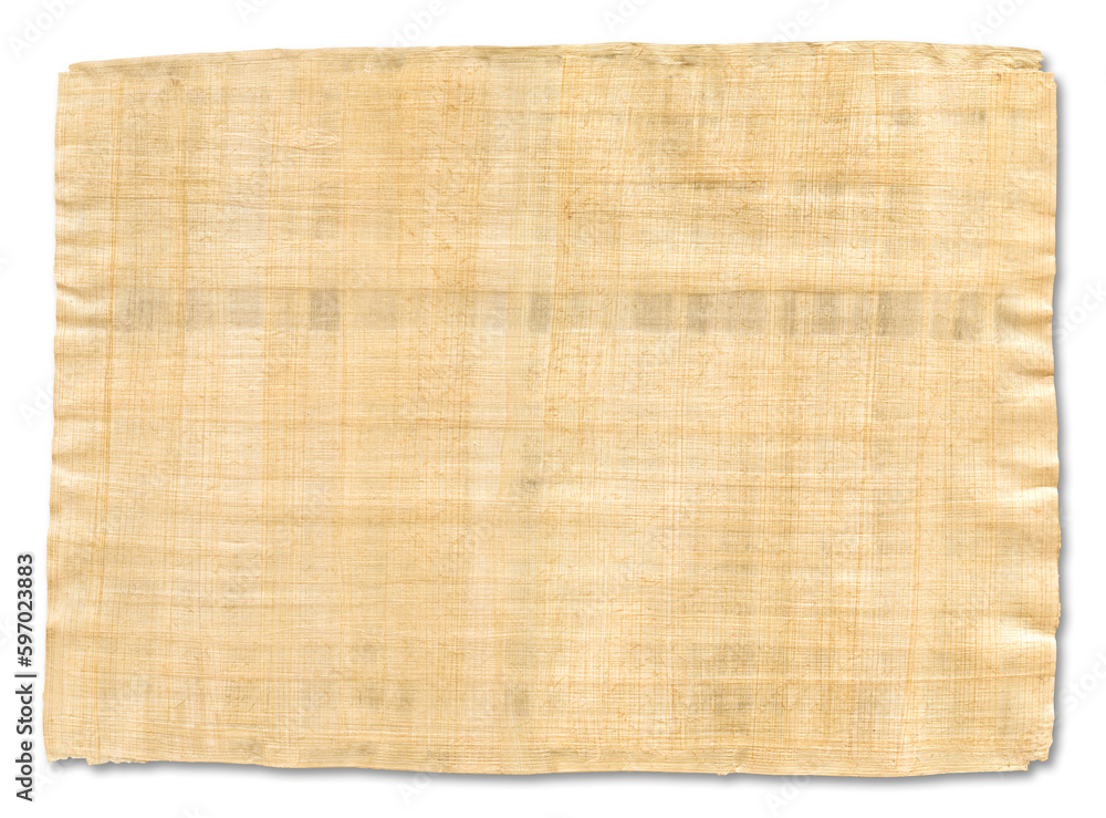 Obraz premium Old papyrus texture isolated on white background