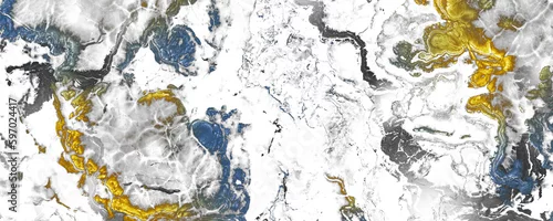 Panel kuchenny z motywem White marble texture background with grey veins, Black marble natural pattern for background, Abstract black white and brown, blue and yellow marble for ceramic wall and floor tiles, It can be used