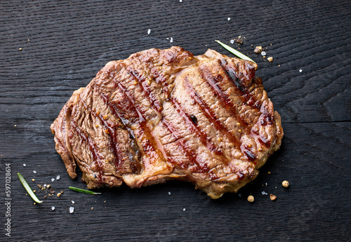 freshly grilled beef entrecote steak
