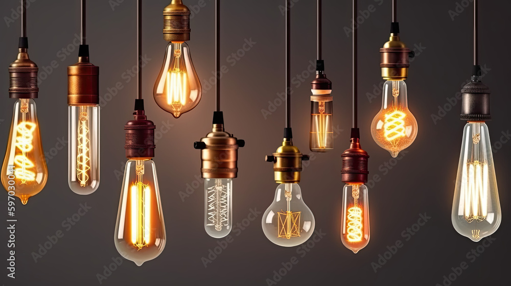 Stylish light bulb design. Generative AI Stylish light bulb design. Generative AI