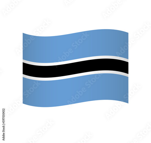 Free Download Botswana flag - simple wavy vector icon with shading. - GFXLoad