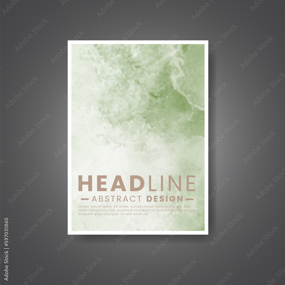 Cover template with watercolor background. Design for your cover, date, postcard, banner, logo.