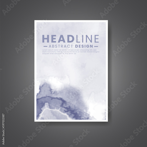Cover template with watercolor background. Design for your cover  date  postcard  banner  logo.