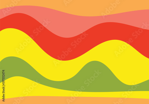 tropical rainbow  curve and wavy pattern background for advertisment banner poster technology enviroment organic nature vector eps.