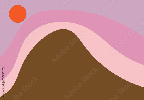 mountain with sunset twilight tourism modern art theme background for advertisment banner poster technology enviroment organic nature vector eps.