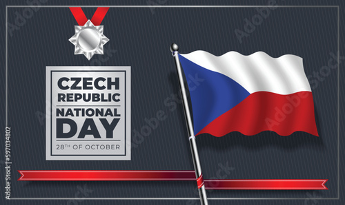 Czech Republic National Day, Vector Template Design