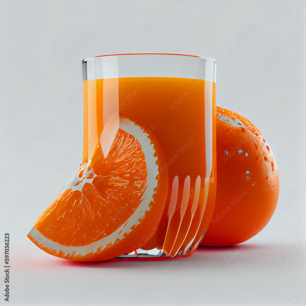 Fruit juice. Glass of fruit juice isolated on white background