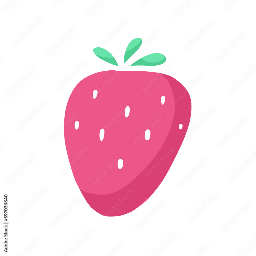 Strawberry Vegetable Sketch Color simple icon Hand-drawn Cartoon Illustration Strawberry Vegetable Sketch Color simple icon Hand-drawn Cartoon Illustration