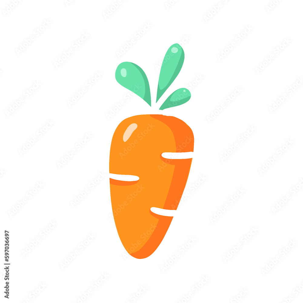 Carrot Vegetable Sketch Color simple icon Hand-drawn Cartoon Illustration Carrot Vegetable Sketch Color simple icon Hand-drawn Cartoon Illustration