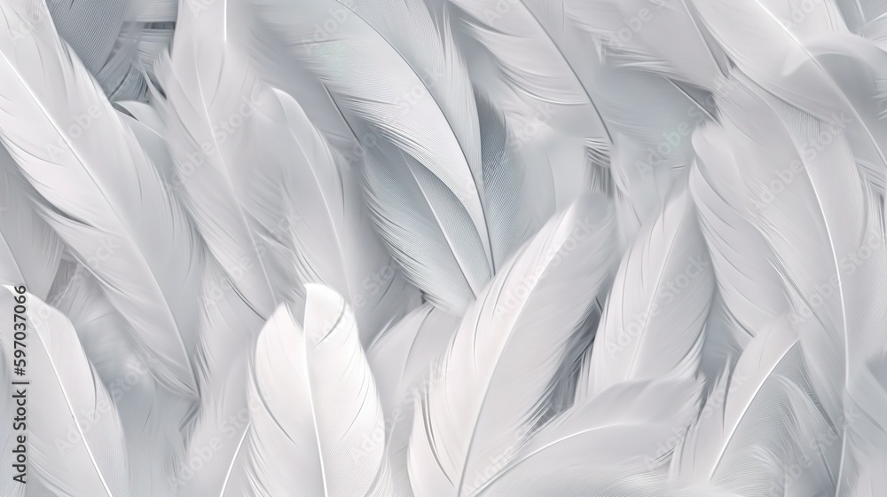 Obraz premium Gray Feathers Pastel Color Background 