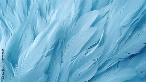 Wallpaper Mural Blue Feathers Pastel Color Background  Torontodigital.ca