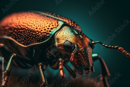 An image of a beetle denominated as 13. Generative AI © Yvaine