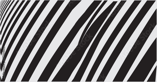Abstract geometric lines pattern, vector geometric stripe background, black and white illustration design.