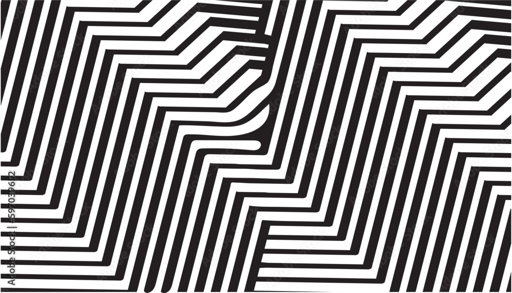 Bold Impressions: Striking Black Line Designs on White Canvas Bold Impressions: Striking Black Line Designs on White Canvas