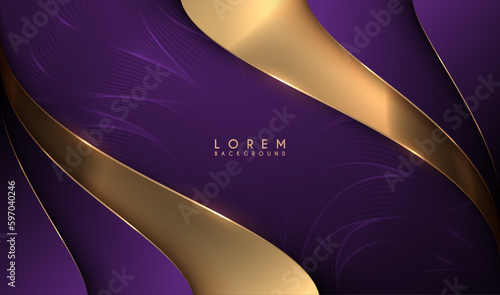 Abstract violet and gold luxury background