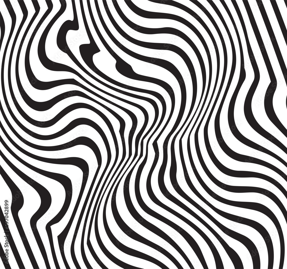 Bold Impressions: Striking Black Line Designs on White Canvas