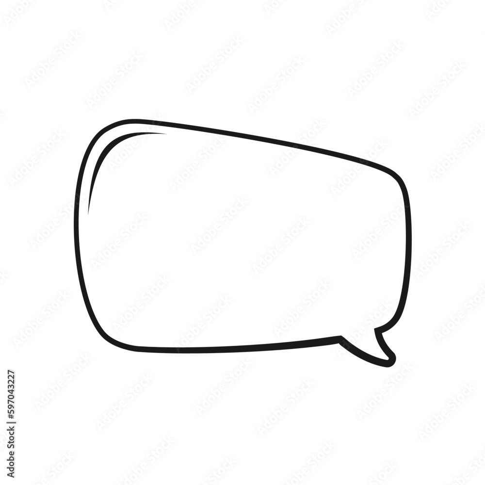 Comic speech bubble outline hand drawn line art. Retro empty comic bubble. Vector illustration doodle. Comic speech bubble outline hand drawn line art. Retro empty comic bubble. Vector illustration doodle.