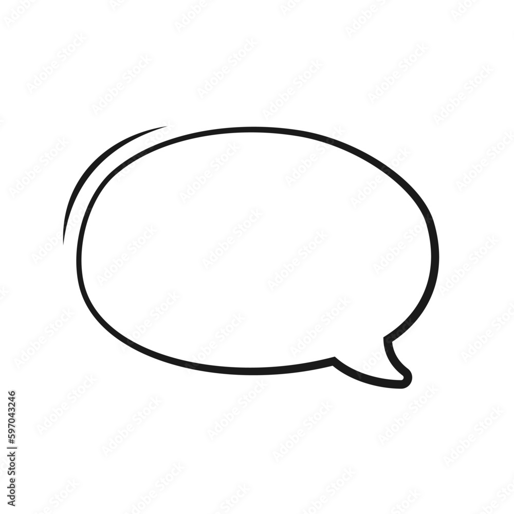 Speech bubble balloon outline hand drawn line art. Retro empty comic bubble. Vector illustration doodle. Speech bubble balloon outline hand drawn line art. Retro empty comic bubble. Vector illustration doodle.