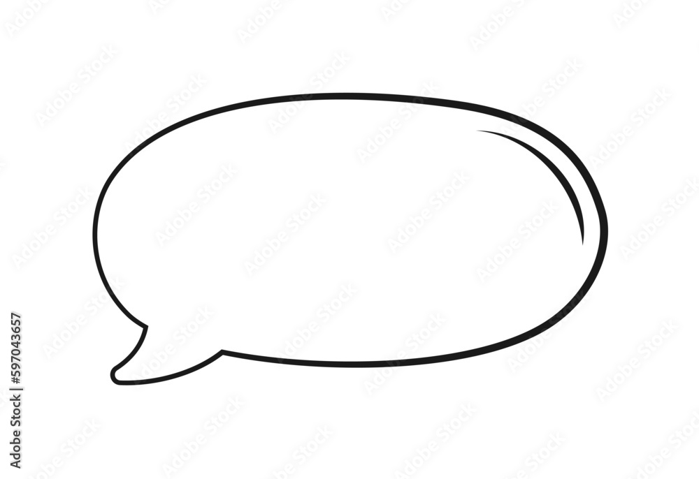 Speech bubble balloon outline hand drawn line art. Retro empty comic bubble. Vector illustration doodle. Speech bubble balloon outline hand drawn line art. Retro empty comic bubble. Vector illustration doodle.