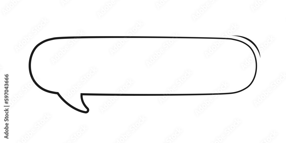 Comic speech bubble outline hand drawn line art. Retro empty comic bubble. Vector illustration doodle. Comic speech bubble outline hand drawn line art. Retro empty comic bubble. Vector illustration doodle.