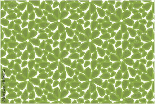 Green natural leaves pattern, vintage illustration background, green leaf monochrome graphic abstract design.eps 10. 