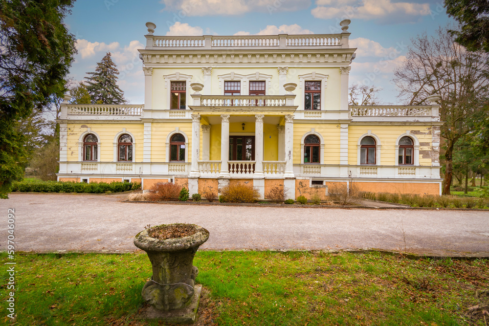 Old historic palace in the city of Aleksandrow Kujawski, Poland.