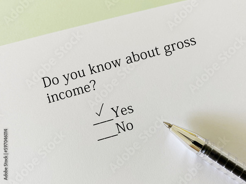 Questionnaire about taxes