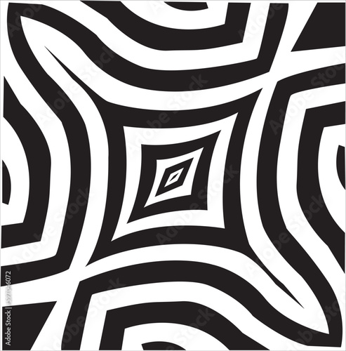  Black waves Lines on White Background, Black stripes on white background.