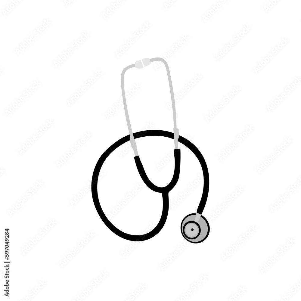 stethoscope icon free vector white background stethoscope icon free vector white background