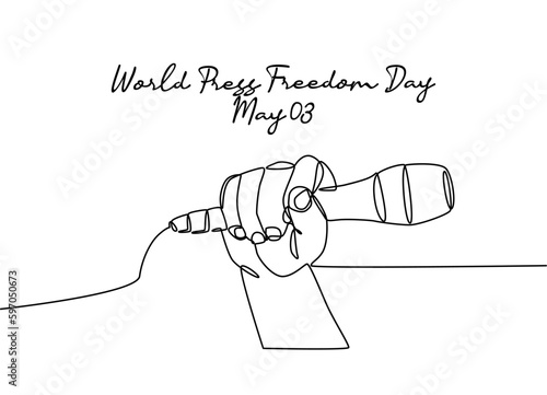 line art of world press freedom day good for world press freedom day celebrate. line art. illustration.